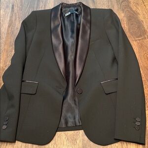 Zara Black Jacket with Satin Trim